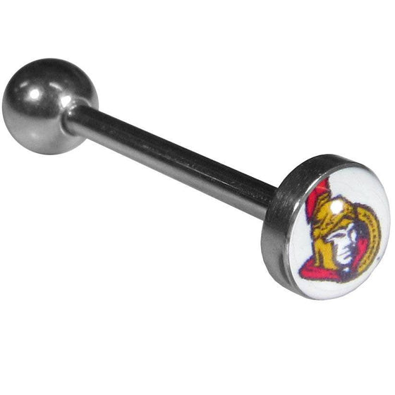 Ottawa Senators�� Inlaid Barbell Tongue Ring (SSKG) - 757 Sports Collectibles