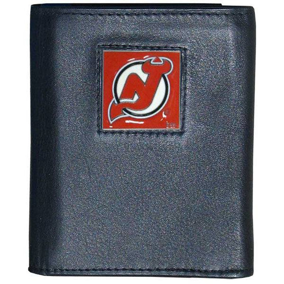 New Jersey Devils�� Leather Tri-fold Wallet (SSKG) - 757 Sports Collectibles