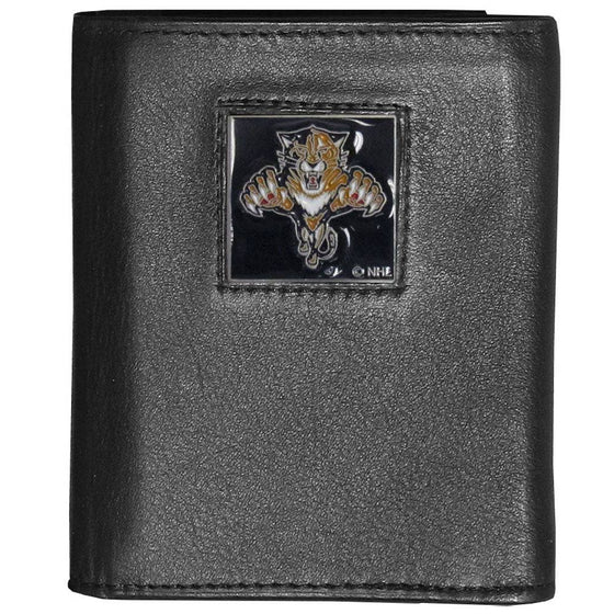 Florida Panthers�� Deluxe Leather Tri-fold Wallet (SSKG) - 757 Sports Collectibles