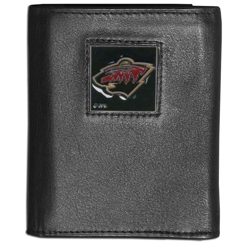 Minnesota Wild�� Leather Tri-fold Wallet (SSKG) - 757 Sports Collectibles