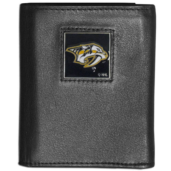 Nashville Predators�� Leather Tri-fold Wallet (SSKG) - 757 Sports Collectibles