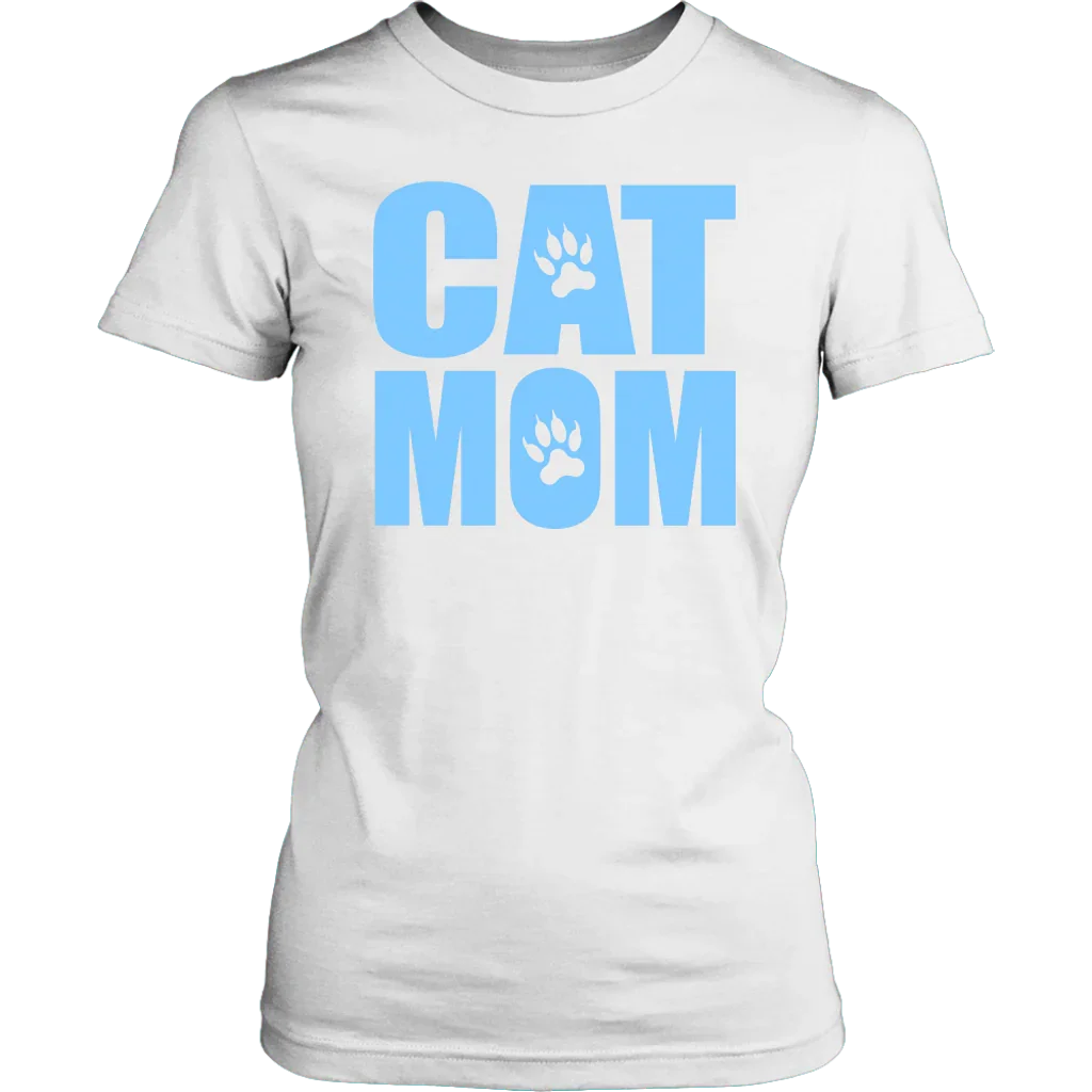Cat Mom Womens Shirt - 100% Cotton - S - 2XL - 757 Sports Collectibles