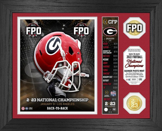 Georgia Bulldogs 2022-23 National Champions BANNER Bronze Coin Photo Mint - 757 Sports Collectibles