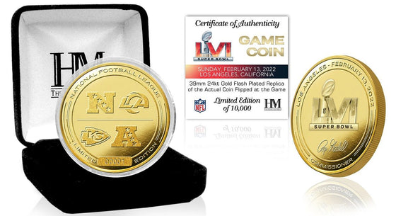 Cincinnati Bengals v Los Angeles Rams Super Bowl LVI Gold Flip Coin