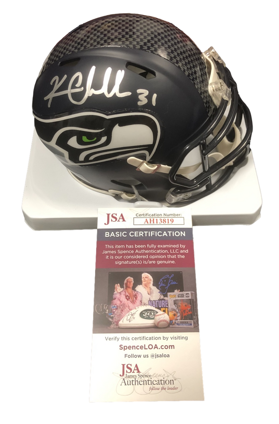 Seattle Seahawks Kam Chancellor Signed Auto Mini Helmet  - JSA COA - 757 Sports Collectibles
