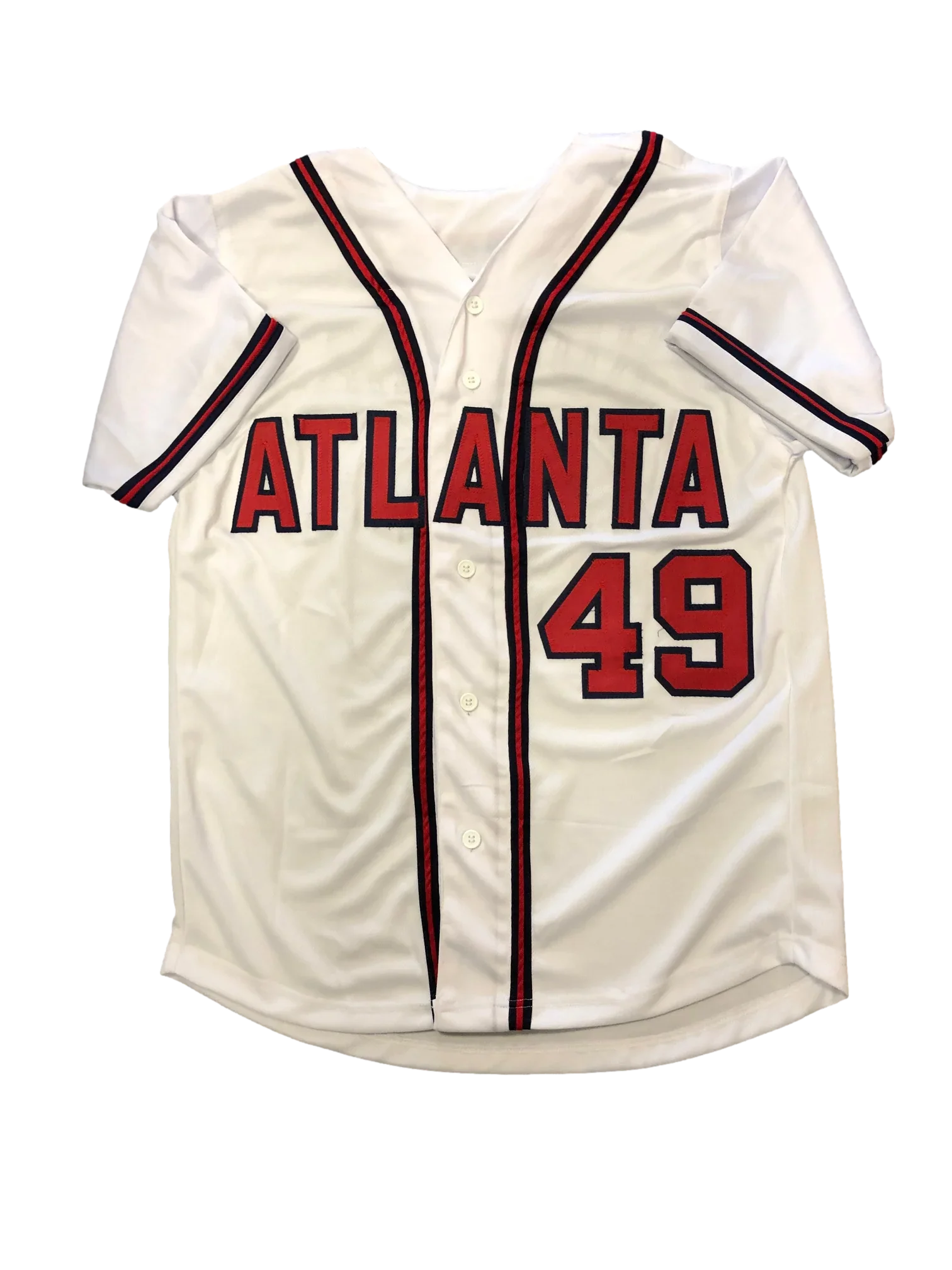 Atlanta Braves John Rocker Signed Auto Custom White Jersey JSA COA - 757 Sports Collectibles