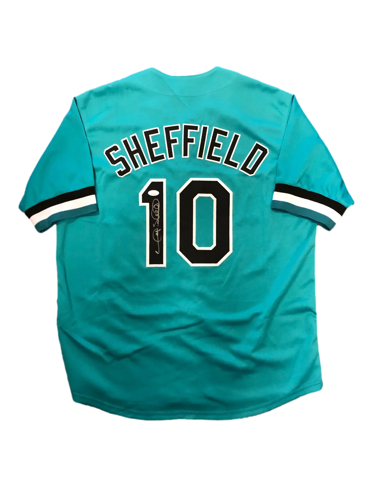 Florida Marlins Gary Sheffield Signed Auto Custom Green Jersey JSA COA - 757 Sports Collectibles