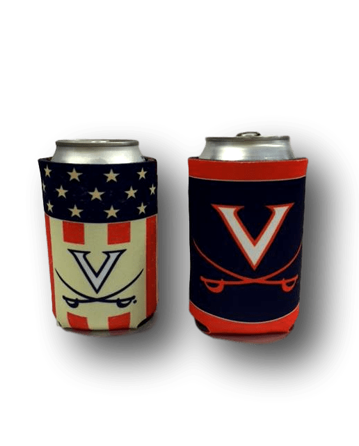 NCAA Virginia UVA Cavaliers Nation "Patriotic" 2-Sided Neoprene Can Cooler Koozie - 757 Sports Collectibles