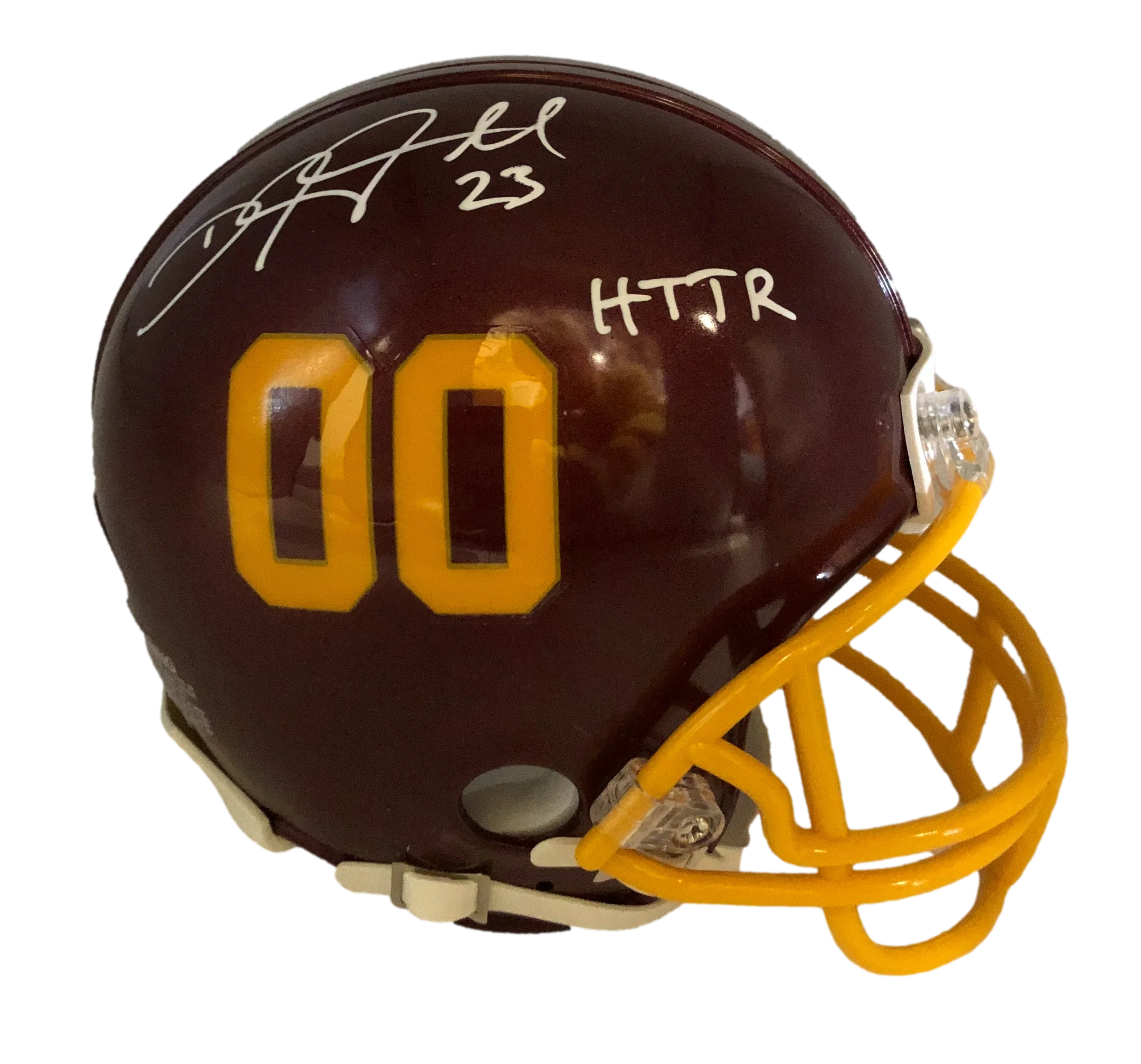 Washington Football Team DeAngelo Hall "HTTR" Signed Auto Mini Helmet JSA COA - 757 Sports Collectibles