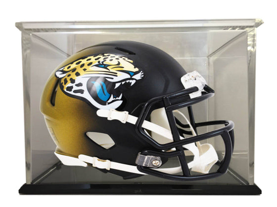 Jacksonville Jaguars Speed Mini Football Helmet with 98% UV Protective Acrylic Display Case - 757 Sports Collectibles