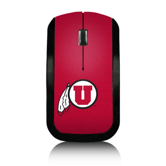 Utah Utes Solid Wireless Mouse-0