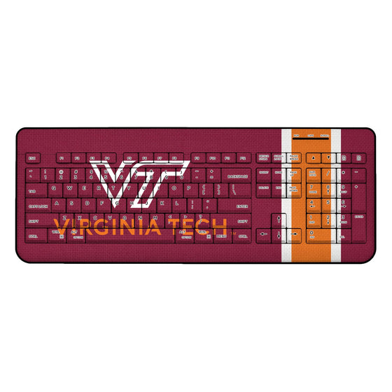 Virginia Tech Hokies Stripe Wireless USB Keyboard-0