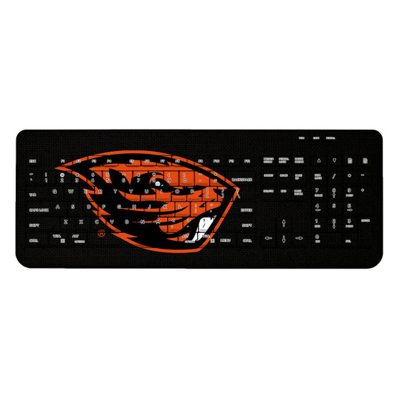 Oregon State Beavers Solid Wireless USB Keyboard-0