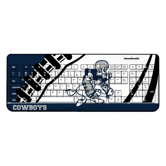 Dallas Cowboys 1966-1969 Historic Collection Passtime Wireless USB Keyboard - 757 Sports Collectibles