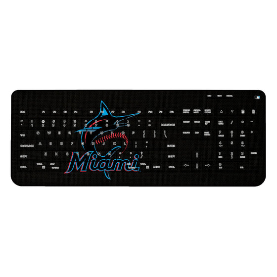 Miami Marlins Marlins Solid Wireless USB Keyboard - 757 Sports Collectibles