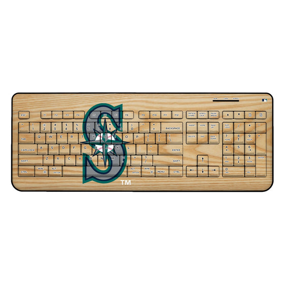Seattle Mariners Mariners Wood Bat Wireless USB Keyboard - 757 Sports Collectibles