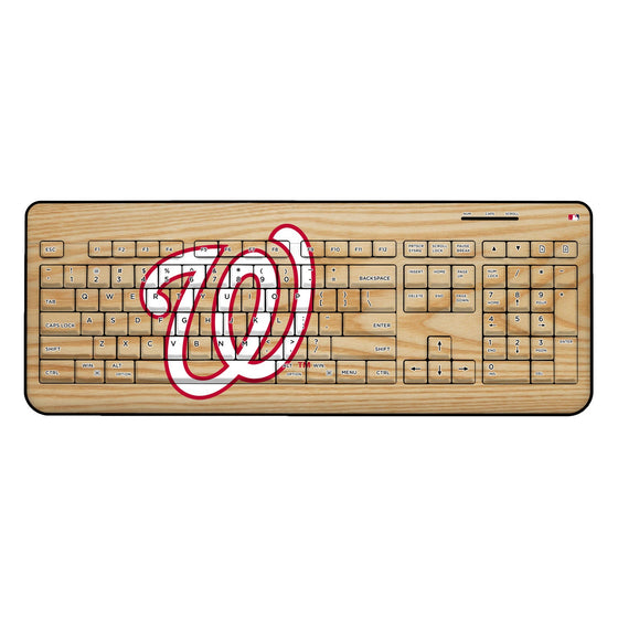 Washington Nationals Nationals Wood Bat Wireless USB Keyboard - 757 Sports Collectibles