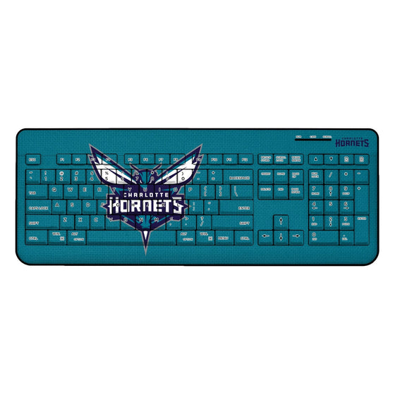 Charlotte Hornets Solid Wireless USB Keyboard-0
