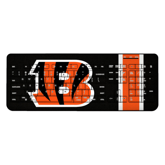 Cincinnati Bengals Stripe Wireless USB Keyboard - 757 Sports Collectibles