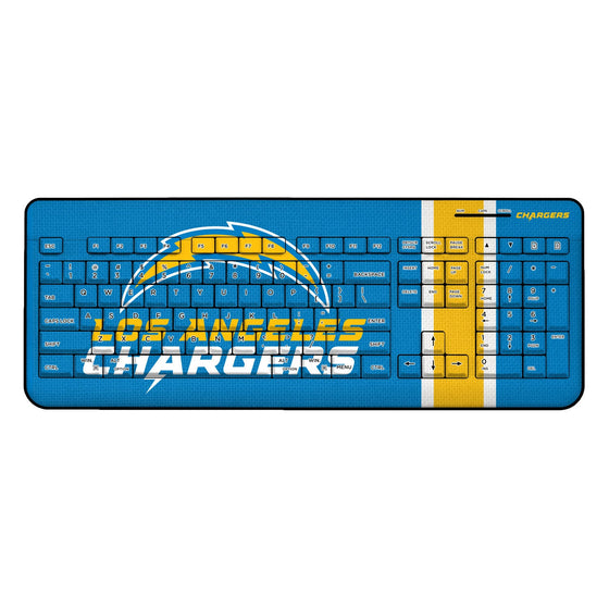 Los Angeles Chargers Stripe Wireless USB Keyboard - 757 Sports Collectibles