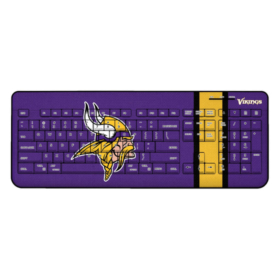 Minnesota Vikings Stripe Wireless USB Keyboard - 757 Sports Collectibles