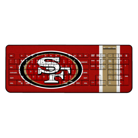San Francisco 49ers Stripe Wireless USB Keyboard - 757 Sports Collectibles