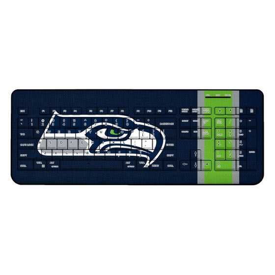 Seattle Seahawks Stripe Wireless USB Keyboard - 757 Sports Collectibles
