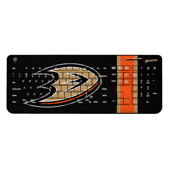 Anaheim Ducks Stripe Wireless USB Keyboard-0