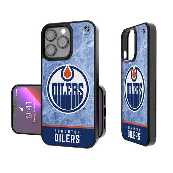 Edmonton Oilers Ice Wordmark Bumper Case-0