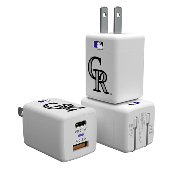 Colorado Rockies Insignia USB A/C Charger - 757 Sports Collectibles
