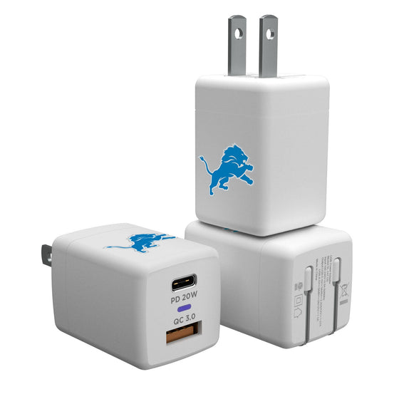 Detroit Lions Insignia USB A/C Charger - 757 Sports Collectibles