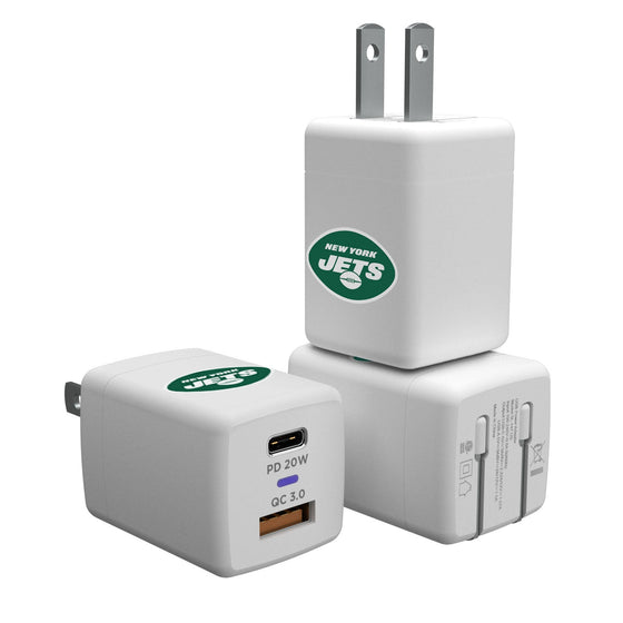 New York Jets Insignia USB A/C Charger - 757 Sports Collectibles