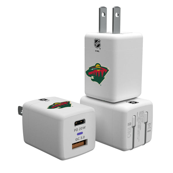 Minnesota Wild Insignia USB A and C Charger-0