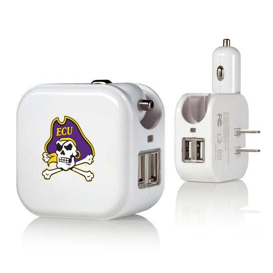 East Carolina Pirates Insignia 2 in 1 USB Charger-0