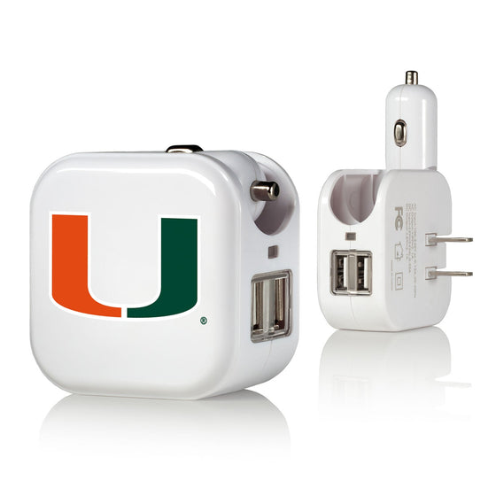 Miami Hurricanes Insignia 2 in 1 USB Charger-0