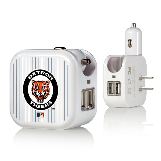 Detroit Tigers 1961-1963 - Cooperstown Collection Pinstripe 2 in 1 USB Charger - 757 Sports Collectibles
