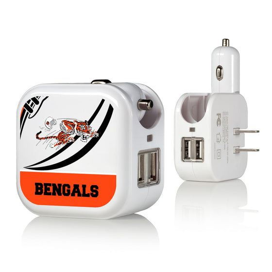 Cincinnati Bengals Passtime 2 in 1 USB Charger - 757 Sports Collectibles