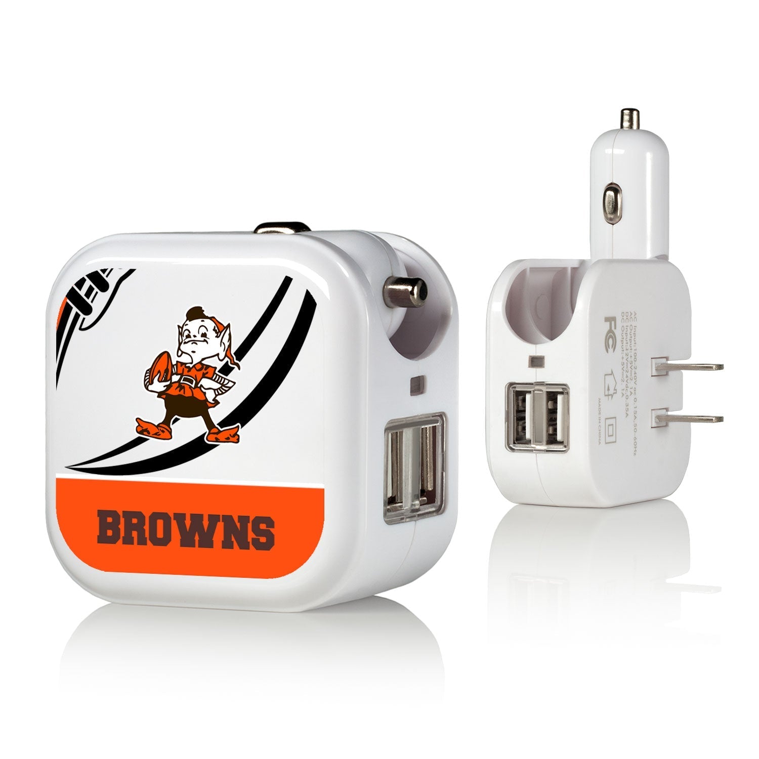 Cleveland Browns Passtime 2 in 1 USB Charger - 757 Sports Collectibles