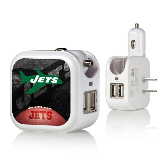New York Jets 1963 Historic Collection Legendary 2 in 1 USB Charger - 757 Sports Collectibles
