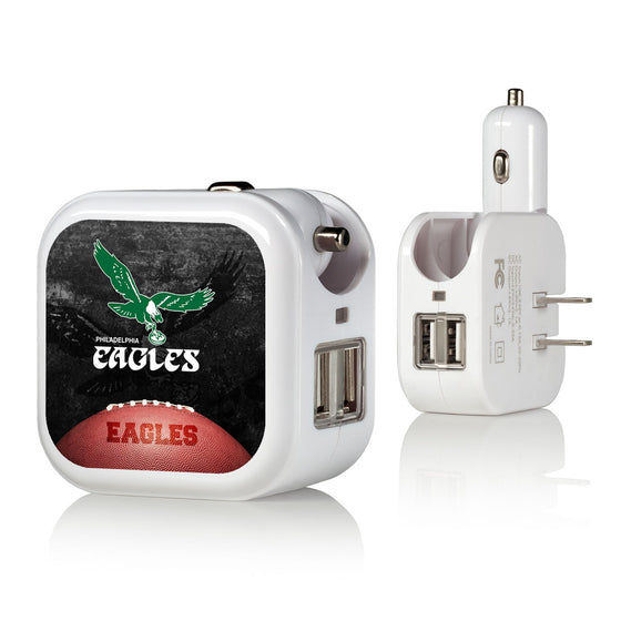 Philadelphia Eagles 1973-1995 Historic Collection Legendary 2 in 1 USB Charger - 757 Sports Collectibles