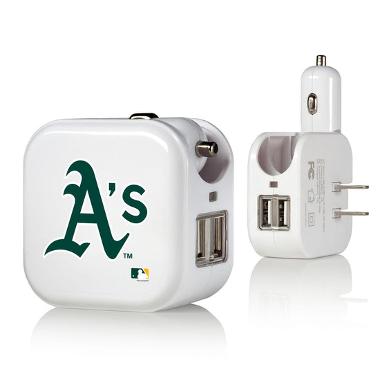 Oakland Athletics Insignia 2 in 1 USB Charger-0