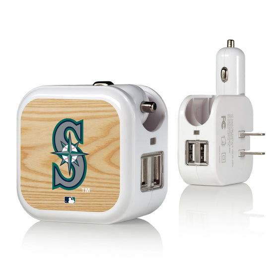 Seattle Mariners Mariners Wood Bat 2 in 1 USB Charger - 757 Sports Collectibles