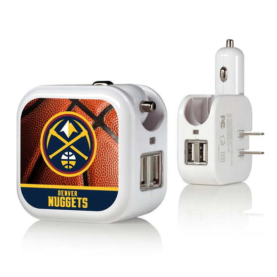 Denver Nuggets Basketball 2 in 1 USB Charger-0