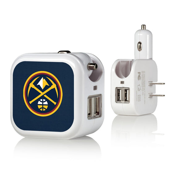 Denver Nuggets Solid 2 in 1 USB Charger-0