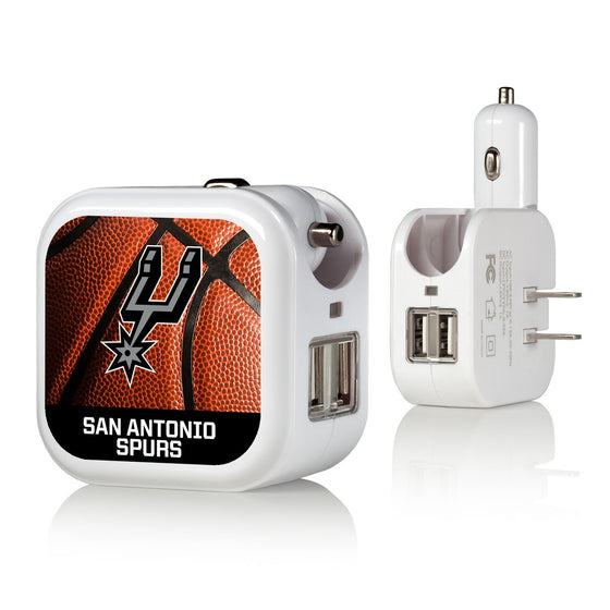 San Antonio Spurs Basketball 2 in 1 USB Charger-0