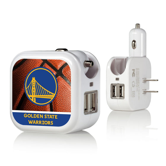 Golden State Warriors Basketball 2 in 1 USB Charger-0