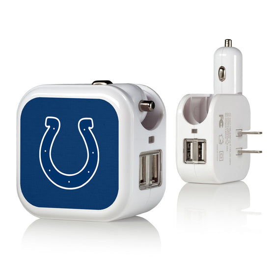 Indianapolis Colts Solid 2 in 1 USB Charger - 757 Sports Collectibles