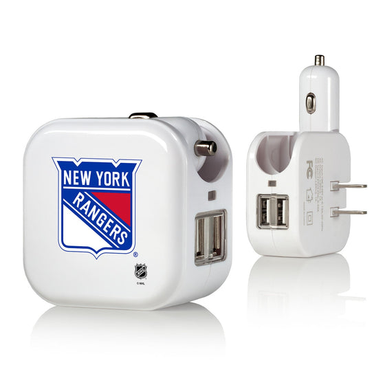 New York Rangers Insignia 2 in 1 USB Charger-0