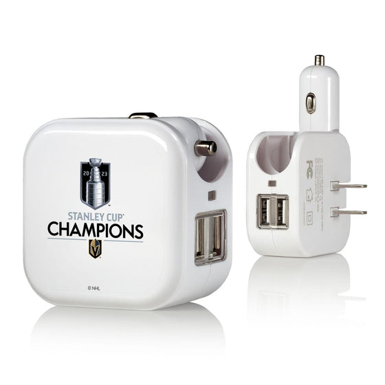 Vegas Golden Knights Insignia 2 in 1 USB Charger-0