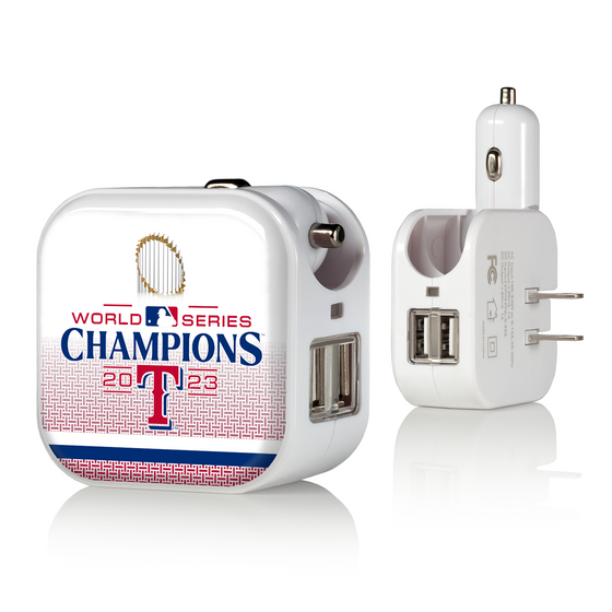 Texas Rangers 2023 MLB World Series 2 in 1 USB Charger-0